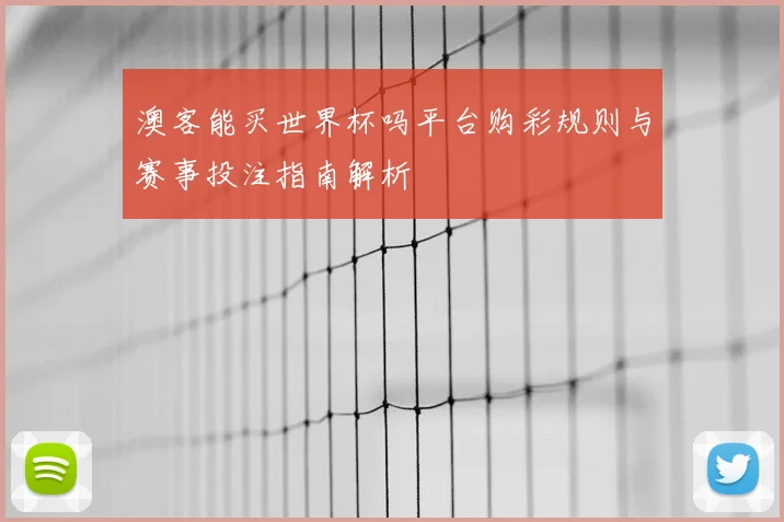 澳客能买世界杯吗平台购彩规则与赛事投注指南解析