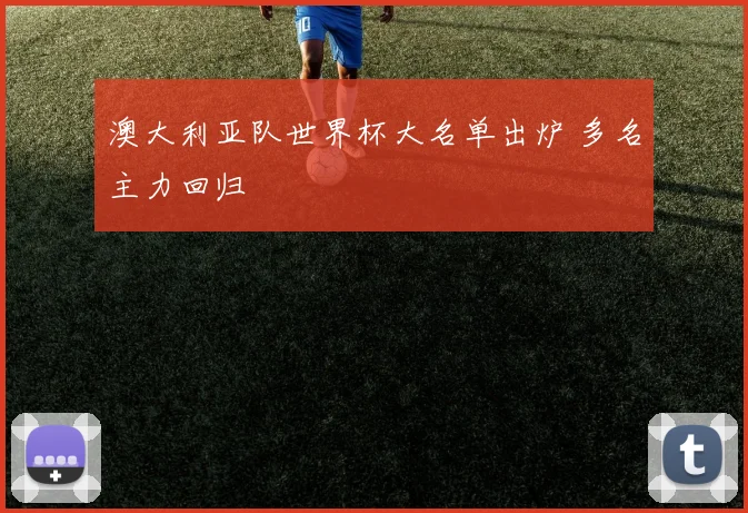 澳大利亚队世界杯大名单出炉 多名主力回归